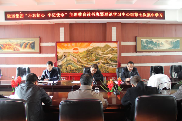 隴運集團(tuán)公司黨委召開“不忘初心、牢記使命”主題教育讀書班暨理論學(xué)習(xí)中心組第七次集中學(xué)習(xí)（擴大）會議